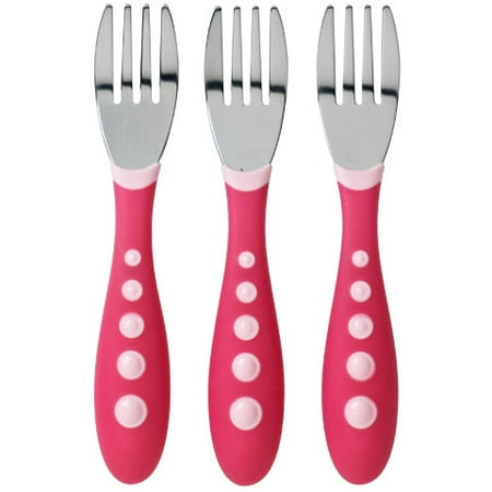 NUK Gerber Graduates Kiddy Cutlery Fork Set 3-Pack - Pink