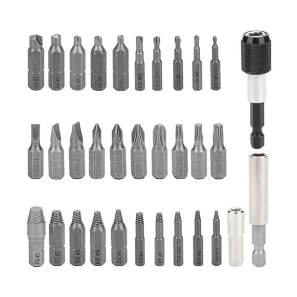 EASTIN 33Pieces Damaged Screw Extractor Drill Bit Set Stripped Screw Extractor Kit