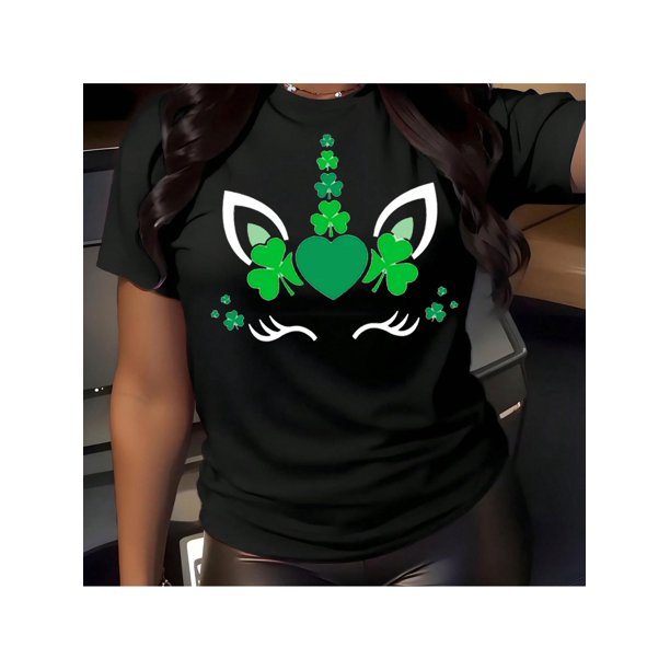 Camiseta De Mujer Verano Casual Mujer Básica Camiseta Para Deportes Callejeros PlayaSt Patrick's Day Shirt Print T-Shirt Men's Women's Crew Neck Cotton Short Sleeve Sports TeeFather'sCamisetas de v