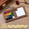 thumbnail image 4 of Tobios Watercolor Kit, New Tobio Mini Watercolor Set with Picture Book, Travel Water Color Set with 24 Color Paints, Wooden Grid Paint Box for Painters Artists Students, 4 of 6