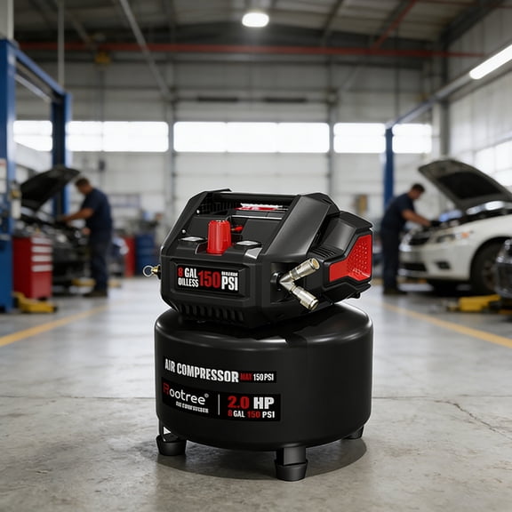 Datingday 2HP 8 Gallon Air Compressor, 150 PSI Max, 2.8 SCFM @ 90 PSI, Low Noise, Portable Air Compressor for Garage, Home DIY, Tire Inflation, & Small Tools