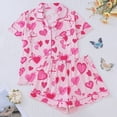 thumbnail image 2 of Valentine's Day Pajama Set for Women 2 Piece Lounge Set Short Sleeve Tops and Shorts Soft Sleepwear S-XXL, 2 of 9
