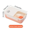 thumbnail image 2 of Renjiang Adult Lunch Box Rectangular Four-Button Plastic Lunch Box Double-Layer Microwaveable Lunch Box Office Worker Portable Tableware Lunch Box Lunch Box Containers for Adults, 2 of 4