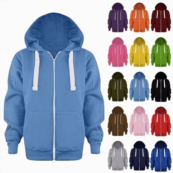 Girls Hoodie, Kids Hoodies 3-11, Sweatshirt, Zip Up Hoodie (Dark Blue,5-6 Years)