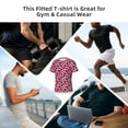 thumbnail image 6 of Bixox Men's Rose Flowers Printed Short Sleeve Skinny Athletic T-Shirt, 6 of 6