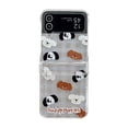 thumbnail image 2 of Cartoon dog puppy ins pc hard bracelet bear animal family card phone case for samsung galaxy z flip 5 4 3 5G flip3 flip4 flip5, 2 of 10