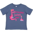 thumbnail image 3 of Inktastic My Grandma Loves Me Girls Dinosaur Girls Toddler T-Shirt, 3 of 5