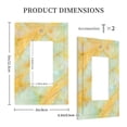 thumbnail image 3 of Fotbe Yellow With Teal Marble Print Duplex Receptacle Wall Plate, 1-Gang 5.0" x3.0" Wall Outlet Covers, Dual Outlet Faceplates Covers, Color-matched Screws Included-Style U, 3 of 6