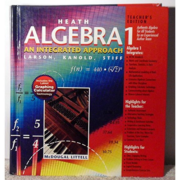 Pre-Owned Heath Algebra 1: An Integrated Approach, Teacher's Edition, 9780669316056, 0669316059, Paperback, TEXAS TEACHER'S EDITION edition