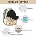 thumbnail image 4 of Fashionable Cat Design Backpack for Women & Girls - Waterproof Bookbag for School & Travel - Roomy Laptop Backpack with Side Pockets - Trendy Floral Cat Print, 4 of 6