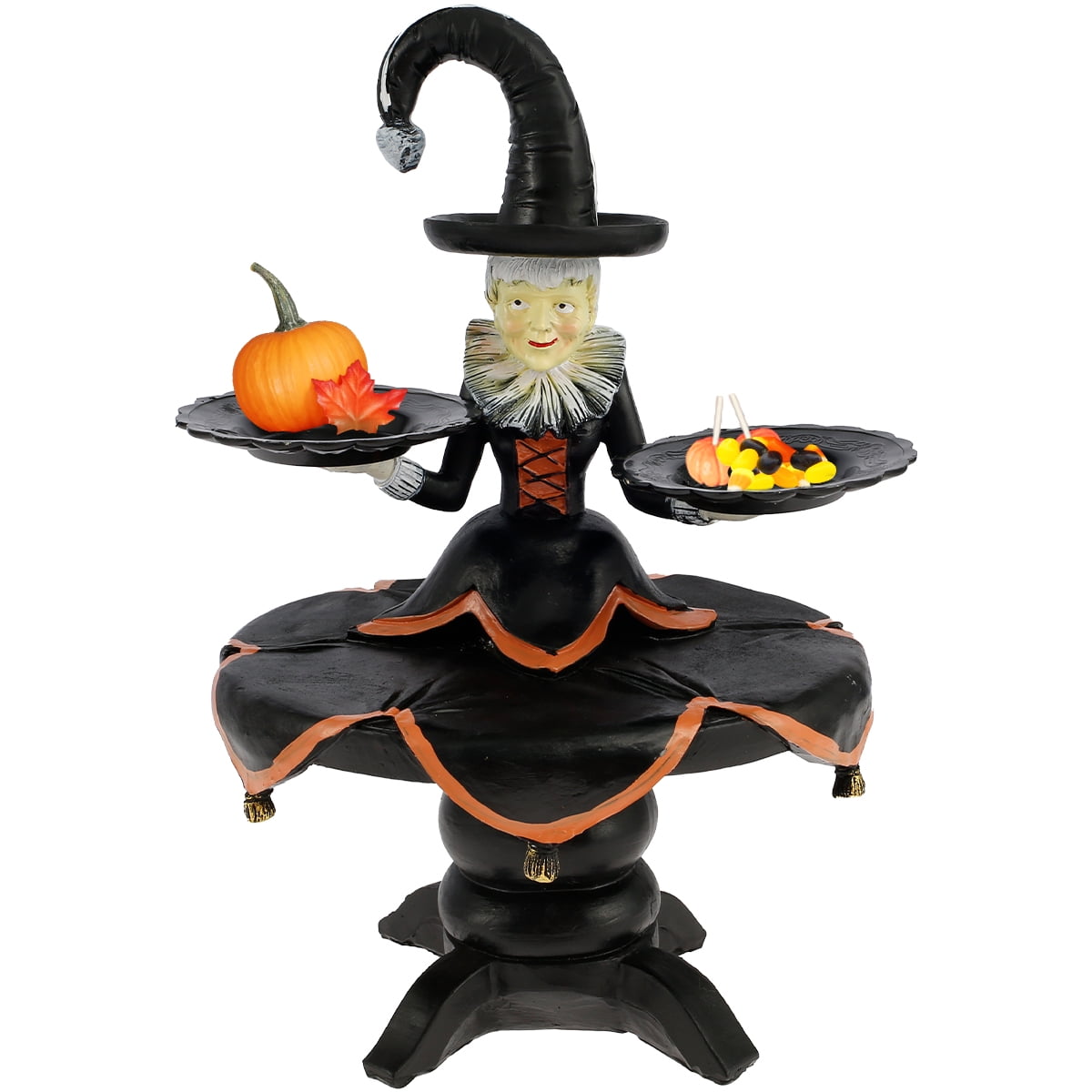 Witch Snack Bowl Holder Halloween Cupcake Witch Display Stand Resin
