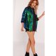 thumbnail image 2 of Moda Mujeres Lentejuelas Abrigo Chaqueta de Bombardero Manga larga Cremallera Streetwear Casual Loos Tomshoo S, 2 of 7