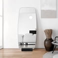 thumbnail image 3 of DOITOOL Floor Mirror Stand, Anti-Skid Wooden Mirror Base, Full Length Mirror Stand, Mirror Holder Artwork Rack Mirror Display, Mirror Support Stand Mirror Bracket for Mirrors up to 1.3 Inches Thick, 3 of 6