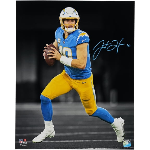 Justin Herbert Los Angeles Chargers Autographed 16" x 20" Spotlight Photograph - Fanatics Authentic Certified