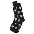 thumbnail image 3 of MeMoi Men's Dia de los Muertos Sugar Skull Novelty Crew Sock - Mens - Male, 10-13, Black, 3 of 3