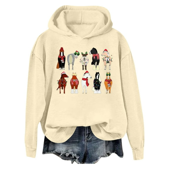 Women Blouses Women Sweatshirt Graphic Ladies Cowl Neck Sweatshirt Womens Sweatshirts Hoodies plus Tunic Cropped Womens Half Zip Sweater Comfortable Winter Warm Hoodie Coat Cute Beige M
