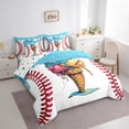 thumbnail image 2 of Erosebridal Baseball Ice Cream Bedding Comforter Set, Kids Sports King Bedding Sets, Colorful Polka Dots Reversible, 7 Pieces, 2 of 6
