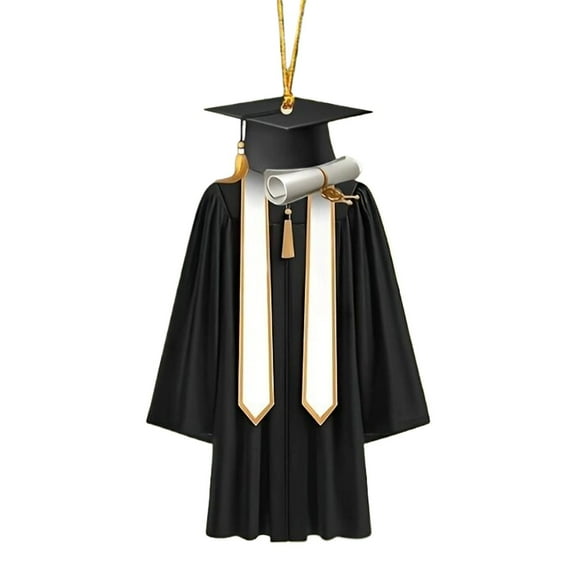 Sunxin Black 2025 Graduation Uniform Decorative Pendant2D Flatten Acrylic Ornament Graduation Ornament 2025 College Graduation Grad Class of 2025 High School Graduation