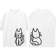 thumbnail image 4 of Bibifish Womens Oversized T-Shirts Crew Neck Short Sleeve Cute Cat Print Graphic Tshirt Casual Outings Holiday Weekend Daily Wear Tees, 4 of 4