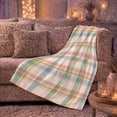 thumbnail image 6 of Autumn Plaid Check, Festive autumn celebration Scene, Warm Flannel Blanket for Living Room and Family Room with Detailed Artwork, Art Lovers autumn celebration Gift, Festive Home Decor, 6 of 9
