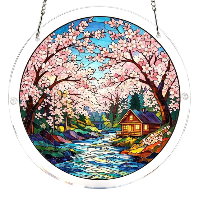 Tong Acrylic Puzzle Style Colored Glass Style Hanging Featuring Unique Irregular Shapes As Home Art Which Can Be Installed On Windows