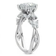 thumbnail image 3 of Eterna Jewel 1.8 Ct Pear Cut Lab Created Diamond Ring - Butterfly and Bee Vine Twist Engagement Wedding Ring - 14K White Gold Plated Solitaire Diamond Ring - Lab Grown Diamond Solitaire Ring for Her, 3 of 3
