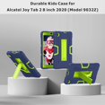 thumbnail image 4 of FIEWESEY Case for for Alcatel Joy Tab 2 Tablet 8-inch 2020 Release (Model: 9032Z) - [Built-in Kickstand] Anti Slip Kids Friendly Shockproof Silicone Protective Cover (Navy Blue/Green), 4 of 6