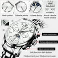 thumbnail image 3 of OLEVS Automatic Watches for Mens Stainless Steel Watch Self-Winding Analog Luxury Mens Dress Watch Luminous Waterproof Reloj, Gifts for Men, 3 of 12