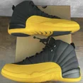 thumbnail image 3 of Ni - ke Jordan 12 Retro University Gold 2020 Size 11.5 130690-070 Black Yellow Men Shoes, 3 of 5