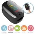 thumbnail image 2 of Fingertip Pulse Oximeter,OLED Display Oxygen Monitor Fingertip, Portable Blood Oxygen Saturation Monitor for Heart Rate and SpO2 Level,Black, 2 of 7