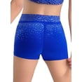 thumbnail image 2 of Oyolan Girls Ballet Dance Shorts Gymnastics Sports Bottom Figure Skating Shiny Rhinestone Shorts Royal Blue 12, 2 of 7