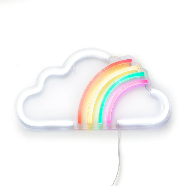 Merkury Innovations Brightside Rainbow Cloud LED Neon Wall Sign