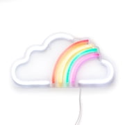 Brightside Rainbow Cloud LED Neon Wall Sign, Multi-color Decorative Lighting, 15