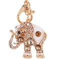 thumbnail image 2 of (Champagne Gold)Keychain Fashion Crystal Leopard Head Key Ring Crystal Elephant Car Bag Pendant for Girl Birthday Gift, 2 of 5