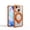Orange, variant on Decase for iPhone 15 Mag Safe Case,Clear Back with 360° Rotating Aluminum Kickstand,Mag Safe Compatible,Shockproof PC TPU Rugged Cover,Orange
