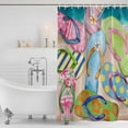 thumbnail image 4 of Colorful Flip Flops Waterproof Fabric Shower Curtain,Summer Blue Beach Ocean Waterproof Fabric Shower Curtain for Bathroom Curtains Bathtubs Hotel Shower Curtains with 12 Hooks Standard 72x72, 4 of 8