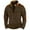 F163-Brown, variant on FYDUU Mens Polo Shirts Stylish Mens Autumn Winter Folded Long Sleeve Sweatshirt Standing Collar Zip Flya Way Hoodless Sweatshirt Top Versatile Fall Tops