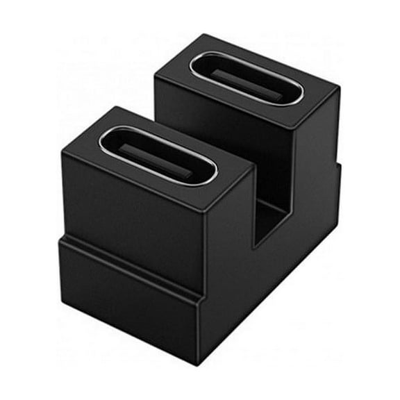 CY 40Gbps USB4 Type C Female to Female Coupler Extender Power Data Video Adapter Opposite U Shape Back Angled for NS Switch Phone Laptop