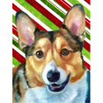 thumbnail image 1 of Corgi Candy Cane Holiday Christmas Flag Garden Size, 1 of 1