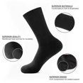 thumbnail image 3 of Men Towel Men Towel Socks Thickened Sweat-absorbent Black White Solid Color Simple Style Z1q7, 3 of 6