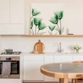 thumbnail image 6 of Green Floral Wall Art Painting on Canvas, Elegant Tulip Vintage Wildflower Plant Canvas Art Home Prints Wall Art Framed Modern Artwork for Living Room Bedroom Wall Decor 16x16in, 6 of 9