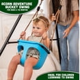 thumbnail image 2 of Acorn Adventures Toddler Swing Seat – Baby Bucket Swing for Outdoor Backyard & Porch, Adjustable Ropes, Easy Install, Weather-Resistant HDPE - Blue, 2 of 7