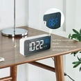 thumbnail image 5 of MINKUROW Digital Alarm Clock with Temperature & Humidity Display,6.6 inch Silent Table Clock with LED Time Display,12 24H,Dual Alarm Setting,Snooze, 5 of 7