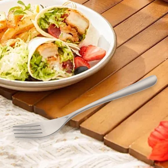 Cuchara, tenedor, cubiertos, utensilios de cocina reutilizables de agarre cómodo, cubiertos, vajilla para Picnic, cocina, cena, senderismo, reuniones