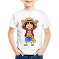 thumbnail image 3 of Camisetas de algodón con estampado de anime para niños pequeños, camisetas infantiles de Luffy, camisetas de manga corta de verano para niños y niñas, camisetas divertidas, ropa para bebés, 3 of 5