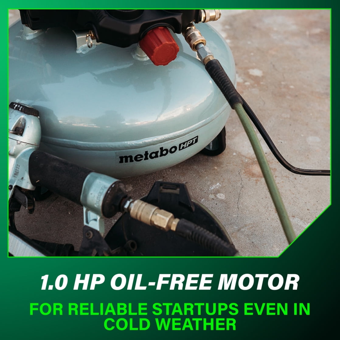 Metabo HPT Pancake 6 Gallon Air Compressor, Oil-Free, EC711S