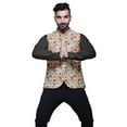 thumbnail image 3 of Atasi Floral Printed Wedding Jackets For Men Nehru Jacket Waist Coat For Festive Season-Medium, 3 of 6