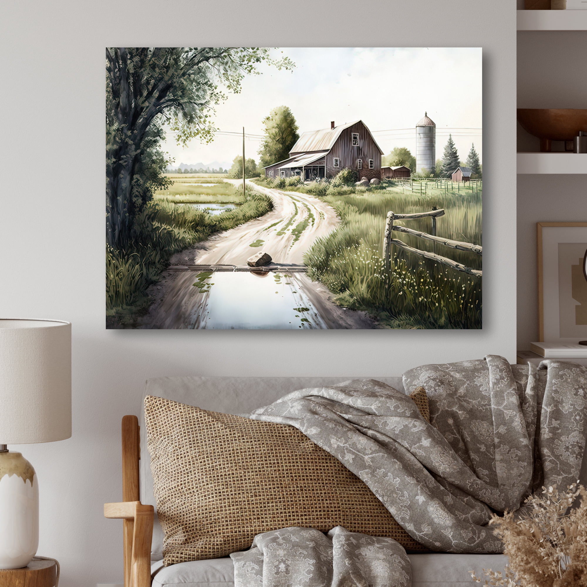 Designart Welcome To The Farm I Canvas Wall Art