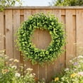 thumbnail image 1 of 2026 Spring Kids Breath Camellia Wreath 17.71In Delicate Visual Appearance Dry Environment Storage All Season Display Feature Ornament for Home Garden Gate Front Door Mantel Festival Decor, 1 of 6