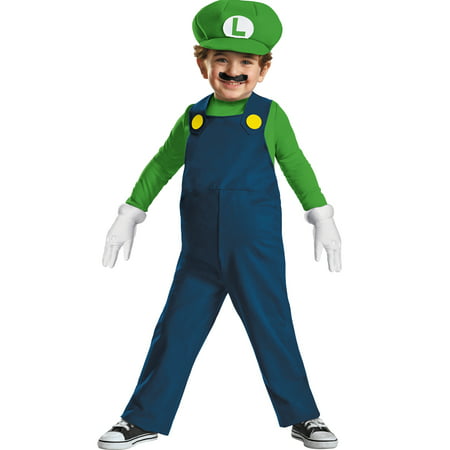 Super Mario Luigi Toddler Costume, Small (2T)